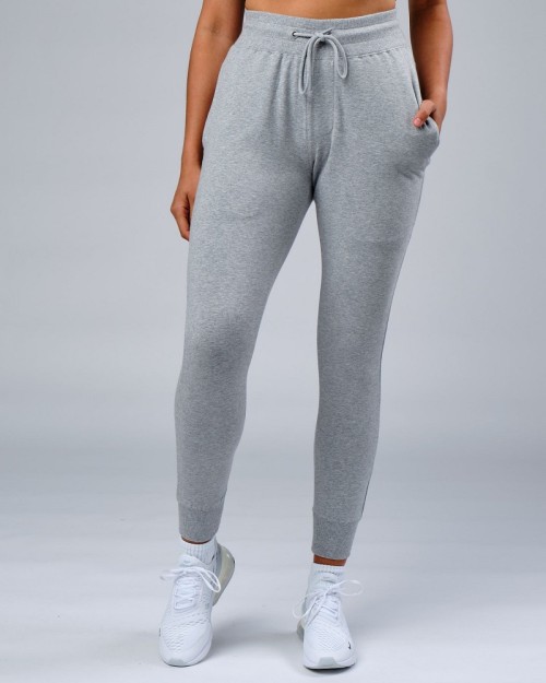 Adjustable waist cotton joggers with side pockets women's running sweatpants