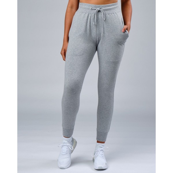 Adjustable waist cotton joggers with side pockets women's running sweatpants