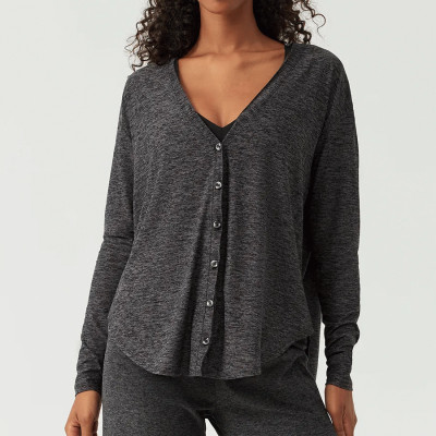 Women’s V-Neck Cardigan Long Sleeve Sweater for Women Button Down Soft Knit Coat