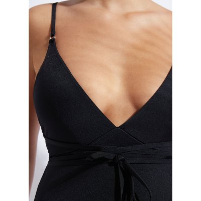 Women's plunge deep V neck swimwear cross back one piece swimsuits