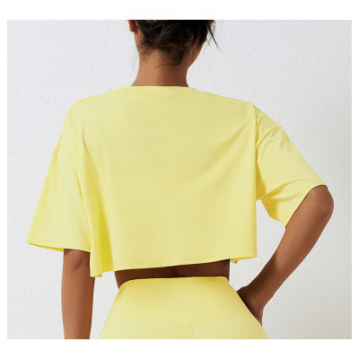 Women's Casual Round Neck Crop shirt,  Short Sleeve T shirt, Crop Top