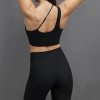 Women's Cut Out One Shoulder Sports Bra Cross Neck Knit Yoga Bra