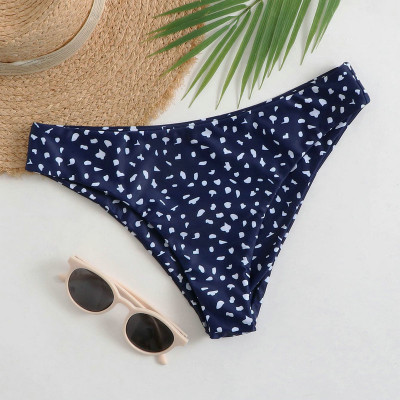 Custom Bikini Swimwear Sexy Women High Cut Double Sided Leopard Printing Bikini Bottoms