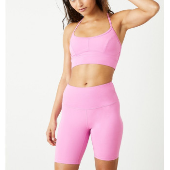 Cross Back Sports Bras for Women Strappy Padded Longline Workout Yoga Bra