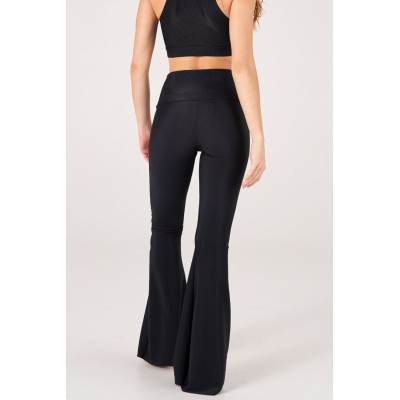 Wholesale high waisted bell-bottom yoga pants flattering flared pants