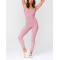 Women's classic plain ribbed fabric yoga jumpsuits 7/8 length yoga leggings