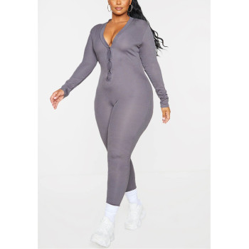 Size inclusive long sleevs yoga jumpsuits for women plus size activewear sets