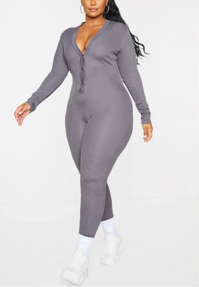 Size inclusive long sleevs yoga jumpsuits for women plus size activewear sets