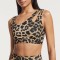 Custom logo Leopard Sports Bra, Sexy Cute Workout Yoga bra,  Medium Support sports bra