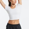 Workout Crop Tops Women Dry Fit Athletic Shirts Short Sleeve t shirt