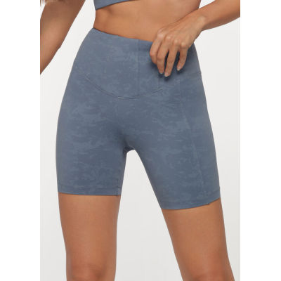 High waisted no front seam tie dye yoga shorts for women brushed soft biker shorts