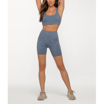 High waisted no front seam tie dye yoga shorts for women brushed soft biker shorts