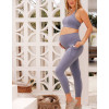 New arrival soft gentle-support high rise maternity yoga leggings with side pockets