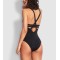 Custom sexy one piece swimwear for women cross back cutout swimsuits
