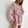Women's Fleece Sweatshirt Loose fit Soft Oversized Pullover Sweatshirt