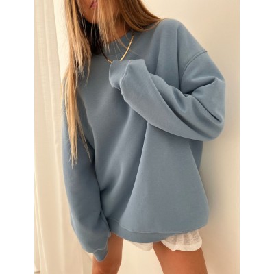 Women's Fleece Sweatshirt Loose fit Soft Oversized Pullover Sweatshirt