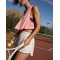 Women Cropped Tank Tops - Sleeveless Sports Shirts Athletic Yoga Running Gym Workout wear