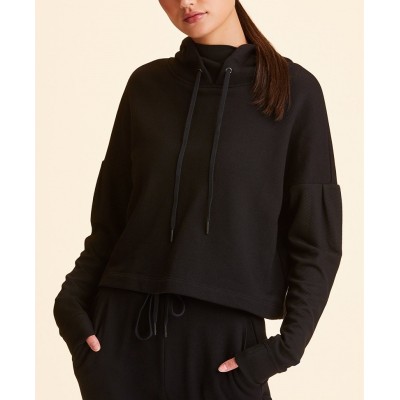 Custom high neck cotton hooded sweatshirts loose fit hoodies for women