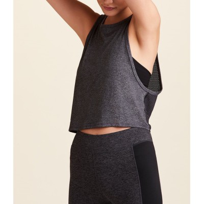 Private label women's mesh cropped tank top