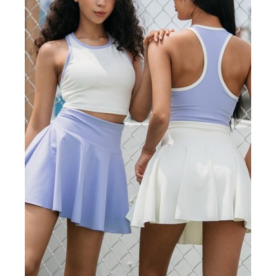 Custom logo 2 Piece Tennis Dresses for Women Athletic Workout Set, Workout Active wear
