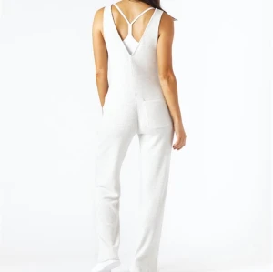 Wholesale V neck one piece jumpsuits with side pockets 100% cotton loungewear