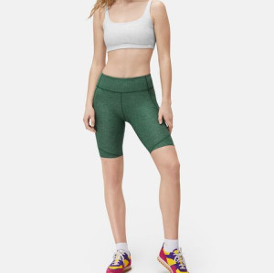 Women's ,mid rise gym shorts compressive yoga shorts