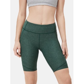 Women's ,mid rise gym shorts compressive yoga shorts
