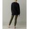 Custom cotton crew neck sports sweatshirts with zipper for ladies