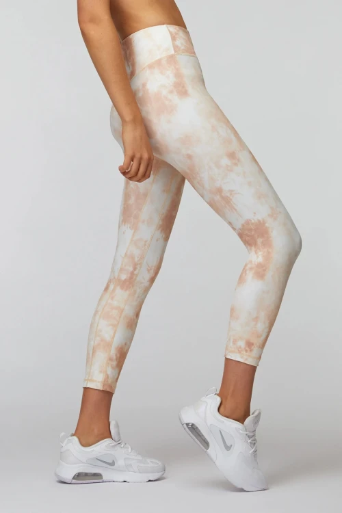 Custom tie dye active leggings 7/8 length yoga leggings