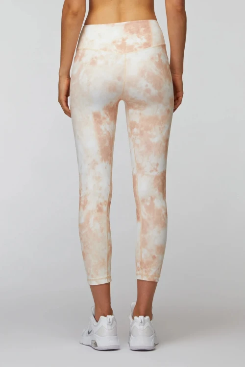Custom tie dye active leggings 7/8 length yoga leggings