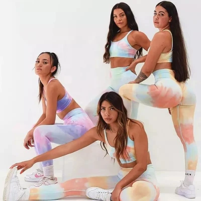 Workout Sets for Women 2 Piece, Tie Dye Yoga Set, Workout Clothes,Yoga Running Set