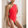Custom Latest Design One Shoulder Swimwear One Piece Swimsuit Bikini High Waist Solid Color Beach Swimwear