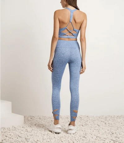 Wholesale women's high waisted solid color fitness tights athleisure lifestyle yoga leggings