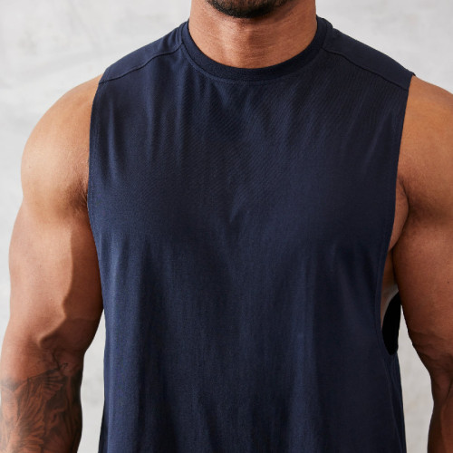 Men's Sleeveless Muscle Stringer Tank Top Cut Open Gym Training Bodybuilding Vest Shirts
