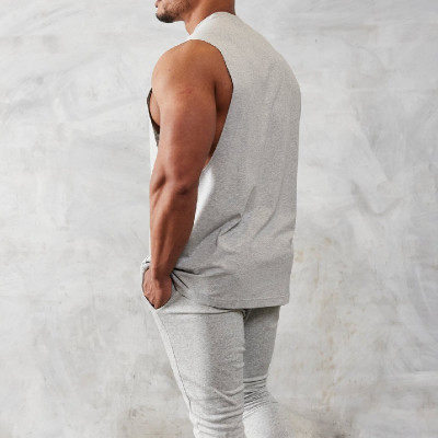 Men's Sleeveless Muscle Stringer Tank Top Cut Open Gym Training Bodybuilding Vest Shirts