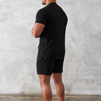 Men's Workout T Shirts Short Sleeve Gym Bodybuilding Muscle Shirts Base Layer Fitness Tee Tops