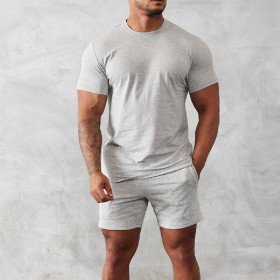 Men's Workout T Shirts Short Sleeve Gym Bodybuilding Muscle Shirts Base Layer Fitness Tee Tops