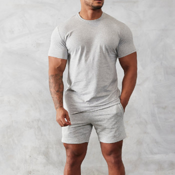Men's Workout T Shirts Short Sleeve Gym Bodybuilding Muscle Shirts Base Layer Fitness Tee Tops