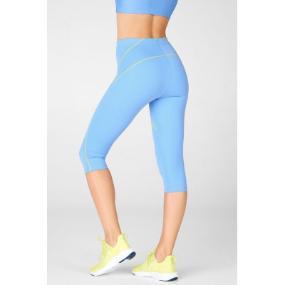 Custom striped yoga capris for women compressive patchwork fitness tights