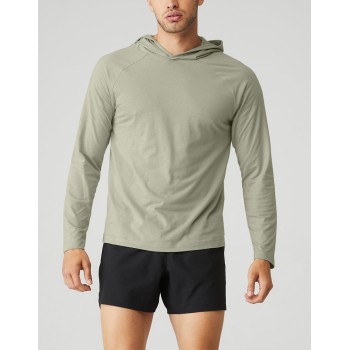 Men's Gym Workout Active Long Sleeve Pullover Lightweight Hoodie Casual Hooded Sweatshirts