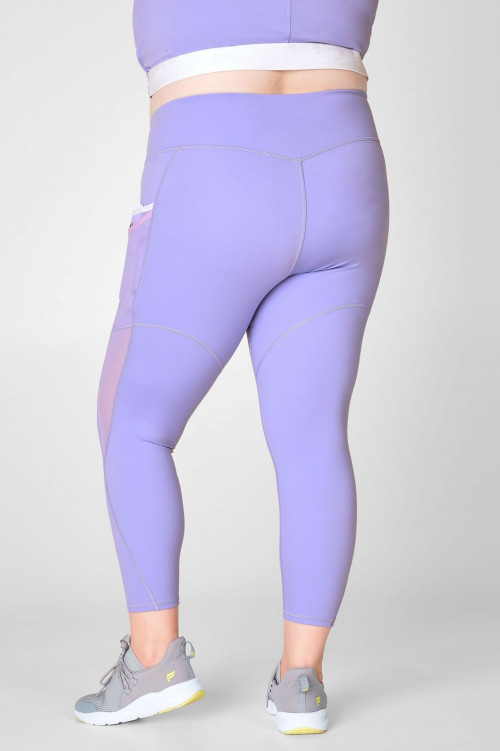 Plus size no front seam yoga leggings with side mesh pockets