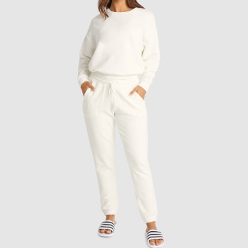 Two Piece Outfits for Women Lounge Sets Balloon Sleeve Sweatshirt Sweatpants Sweatsuits Set with Pockets