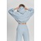 Women's Tie Outfit Sweatsuit 2 Piece Sweatshirt Long Sleeve Hooded and Pants Lounge Sets Tracksuit