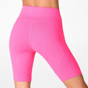 High waist compressive basic yoga shorts for women butt lifting biker shorts