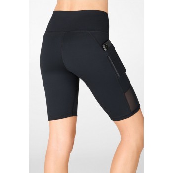 High rise pocket mesh shorts for ladies custom biker shorts