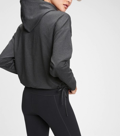 Custom lightweight cropped hoodies with waist adjustment