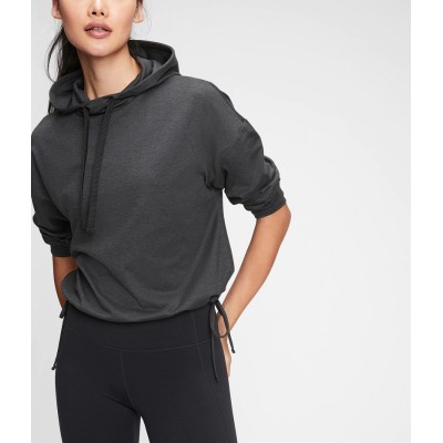 Custom lightweight cropped hoodies with waist adjustment