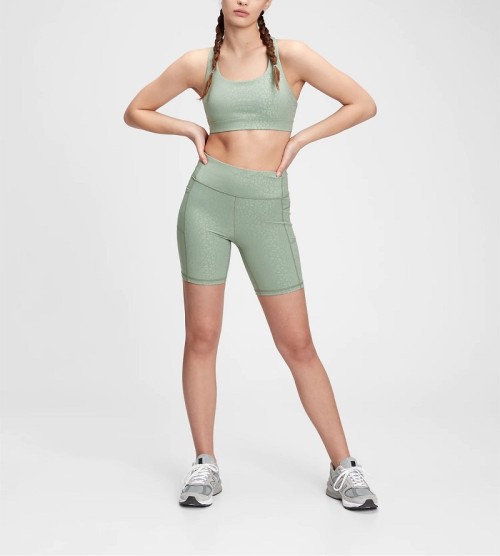 high quality gym workout leggings yoga shorts custom logo leopard printing activewears