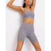 High waist private polyester sports wear labeling custom printing women gym shorts leggings