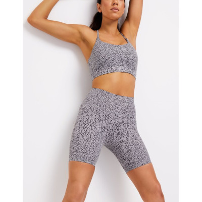High waist private polyester sports wear labeling custom printing women gym shorts leggings